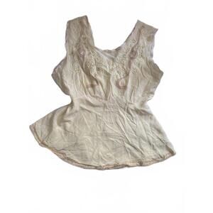 Vintage Embroidered Butter Yellow Top